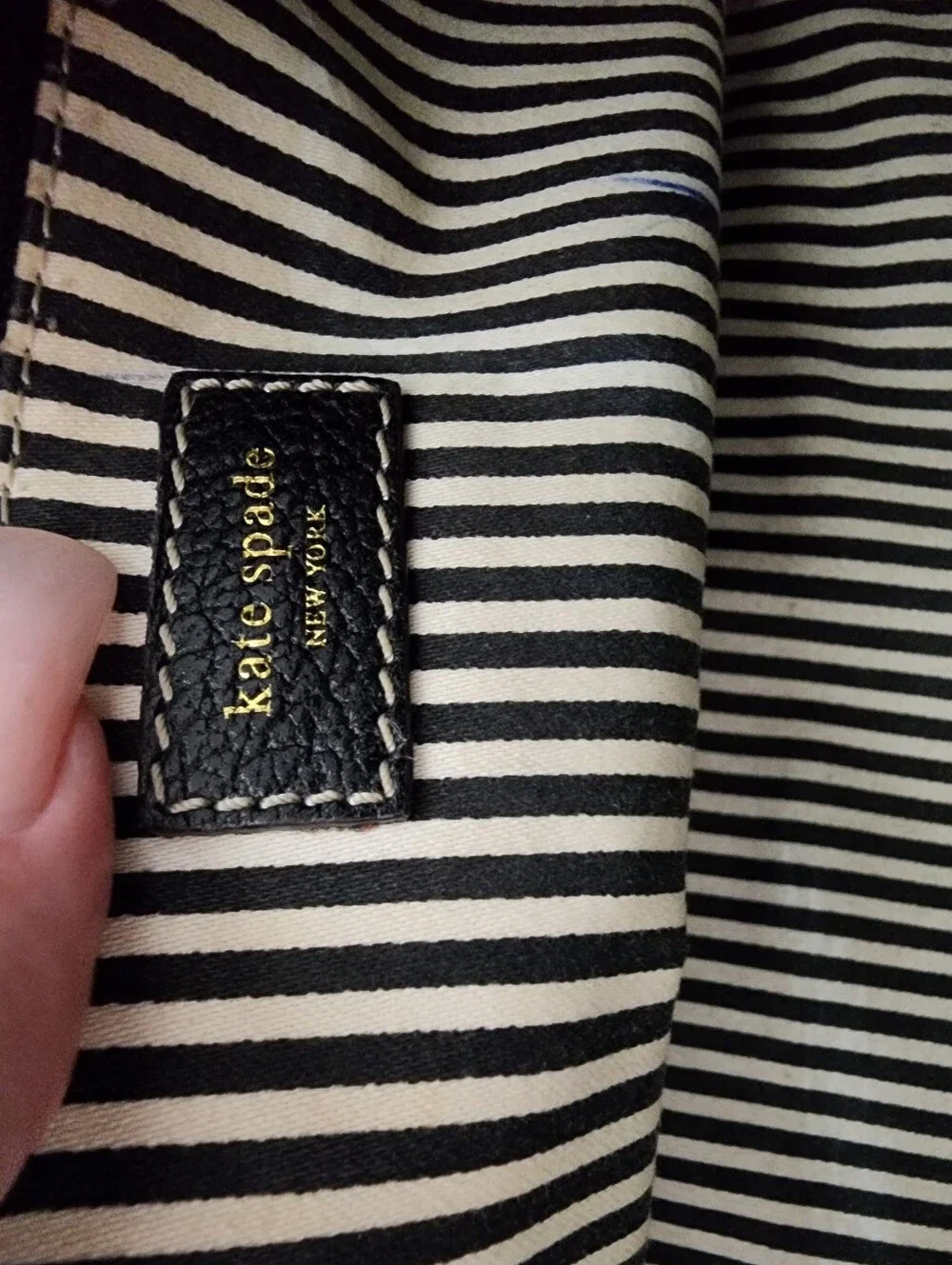 Kate Spade Black Leather Shoulder Bag -